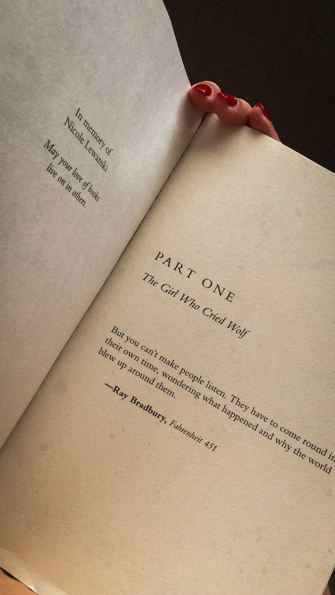 mystery novel first page